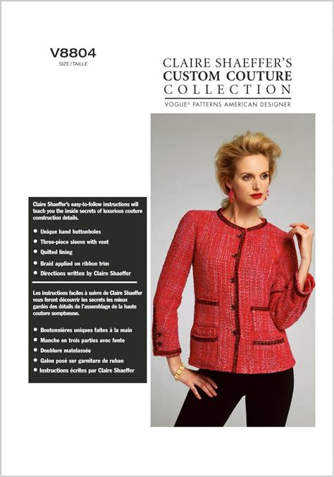 Vogue Patterns V8804 E5 Misses' Quilted Collarless Jacket by .